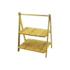 PORTATİF AYAKLI - 2 KATLI AHŞAP BAMBU ORGANİZER RAF =18X28 - 22X28CM Y: 6-20-39CM (5343)