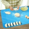 40*50 cm Silikon Ölçekli Kullanımı Kolay Hamur Açma Matı Ekmek Mantı Makarna Hamuru Yoğurma Matı (5343)