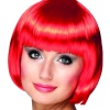 Kırmızı Renk Parti Peruğu Küt Saç (5343)