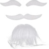 Beyaz Renk Kendinden Yapışkanlı Takma Sakal Bıyık ve Kaş Seti (5343)