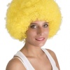 Sarı Renk Kıvırcık Afro Bonus Peruk (5343)