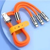 3 in 1 Type-C + Micro Usb + Lightning Hızlı Şarj Kablosu Silikon Kablo 1 Metre Opp Ambalaj (5343)