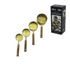 4 PCS GOLD METAL ÖLÇÜ KAŞIK SETİ OTANTİK AĞAÇ KULP 250ML - 125ML - 80ML - 60ML (5343)