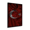 Çerçeve Görünümlü Dekoratif Ahşap Kare Türk Bayrağı Tablosu Ev/Ofis/İşyeri/Salon/Mutfak/Banyo Tablo