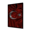 Çerçeve Görünümlü Dekoratif Ahşap Kare Türk Bayrağı Tablosu Ev/Ofis/İşyeri/Salon/Mutfak/Banyo Tablo