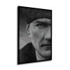 Çerçeve Görünümlü Dekoratif Ahşap Kare Atatürk Tablosu Ev/Ofis/İşyeri/Salon/Mutfak/Banyo Tablo