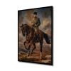 Çerçeve Görünümlü Dekoratif Ahşap Kare Atatürk Ata Binmiş Tablosu Ev/Ofis/İşyeri Tablo