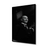 Çerçeve Görünümlü Dekoratif Ahşap Kare Atatürk Tablosu Ev/Ofis/İşyeri/Salon/Mutfak/Banyo Tablo