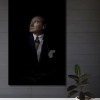 Çerçeve Görünümlü Dekoratif Ahşap Kare Atatürk Tablosu Ev/Ofis/İşyeri/Salon/Mutfak/Banyo Tablo