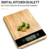 Crown Dijital Hassas Mutfak Tartısı - Terazisi-Hassas Ölçüm 5kg Bambu Görünümlü (5343)