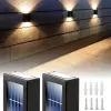 Solar Çift Taraflı Duvar Lambası Güneş Enerjili Aydınlatma Dekorasyon Aplik Işık 2 Li (5343)