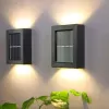 Solar Çift Taraflı Duvar Lambası Güneş Enerjili Aydınlatma Dekorasyon Aplik Işık 2 Li (5343)
