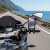 Evrensel Motosiklet Telefon Tutucu – Kaymaz, Kilitlenebilir Güvenli Tutuşlu, 360° Ayarlanabilir Gidon Bağlantılı Akıllı Telefon Aparatı (5343)