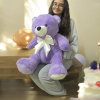 80 cm Mor Balım Ayısı Peluş Oyuncak – Büyük Boy, Yumuşak ve Sevimli Ayıcık