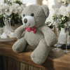 25 cm Gri Peluş Ayıcık – Yumuşak Dokulu, Sevimli ve Hediyeli