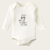 Such A Bİg Miracle Yazı Temalı Baskılı Pamuklu Uzun Kollu Çıtçıtlı Bebek Body Zıbın Atlet Tulum