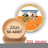 50 Adet Air Fryer Pişirme Kağıdı Tek Kullanımlık  23 Cm Yuvarlak Pişirme Kağıdı XXL PVC li (5343)