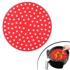 Renkli Isıya Dayanıklı Yıkanılabilir Silikon Fırın Ve Airfryer Yuvarlak Pişirme Matı 23 Cm (5343)
