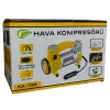 Elektrikli Araba Lastik Şişirme / 150 PSI - 12V / Taşınabilir Metal Hava Kompresörü (5343)