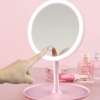 Led Işıklı Dokunmatik Makyaj Aynası 3 Kademeli Işık Ayarlı (5343)