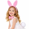 Kız Çocuk Tamamen Pembe Tavşan Kulaklı Kostüm Seti – Tütü Etekli 4 Parça (5343)