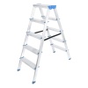 5+5 ÇİFT BASAMAKLI ALÜMİNYUM METAL MERDİVEN YÜKSEKLİK = 115CM BAŞ GENİŞLİK = 8CM (5343)