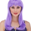 Mor Renk Uzun Düz Parti Peruğu (5343)