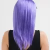 Mor Renk Uzun Düz Parti Peruğu (5343)