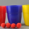 Kırmızı Top Kaybeden Renkli Kupalar Sihir Oyunu Sihir Malzemesi (5343)