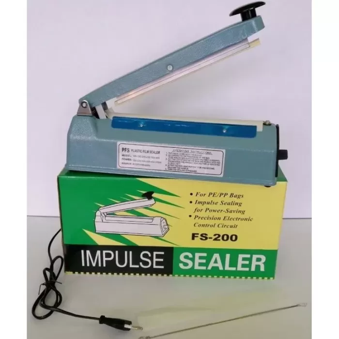 20Cm  Metal Gövde Poşet Ağzı Yapıştırma Kapatma Makinası FS-200 (5343)