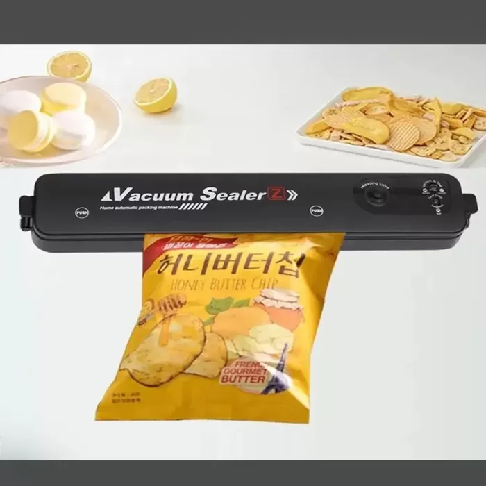 Vacuum Sealer Ev Tipi Vakumlama ve Yapıştırma Makinesi + 10 Adet Vakum Poşeti (5343)