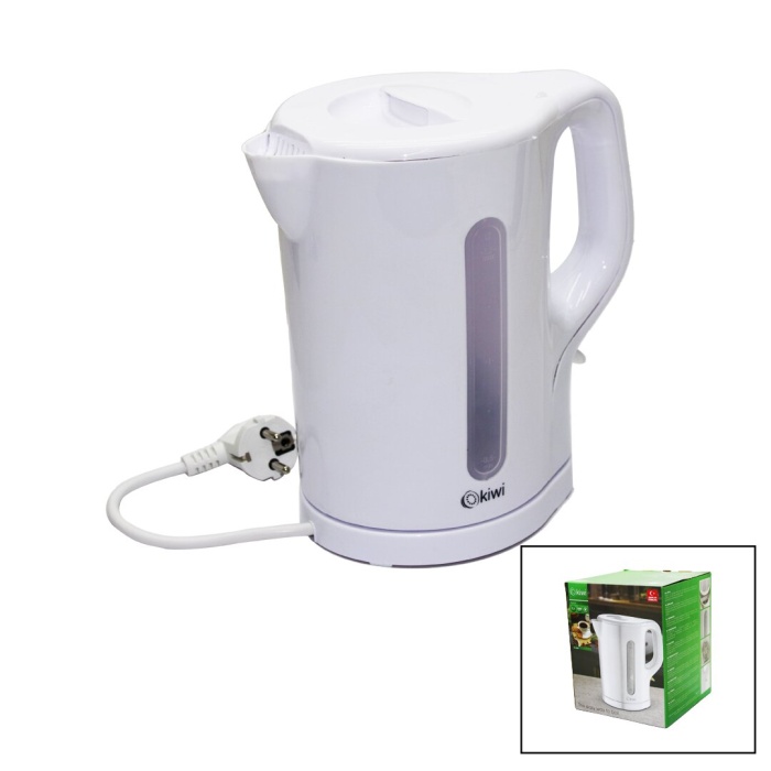 PLASTİK  KETTLE SU ISITICISI  BEYAZ  1.7LT  2000W OTOMATİK KAPANMA - 360° GÖVDE - KABLO SAKLAMA KK-3304 (5343)