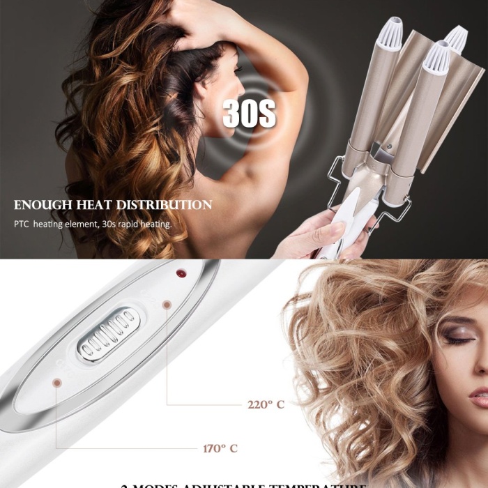 Wag Su Dalgası Saç Maşası 220 Derece 25 Mm Kalın Bukle (5343)