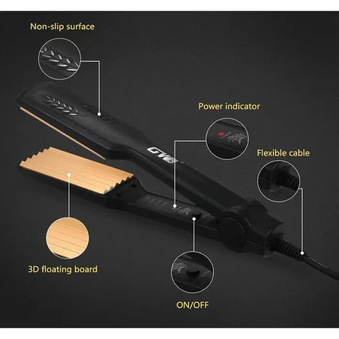 GW-7657 Elektrikli Zikzak Isıtma Ayarı Dalgalı Saç Modelleyici Saç Şekillendirici Aracı (5343)