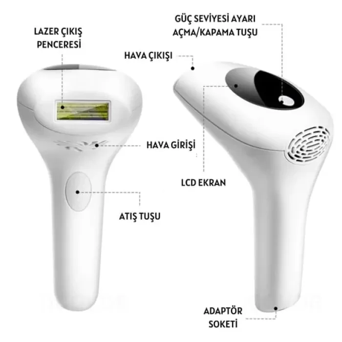 Profesyonel  Lazer Epilasyon Aleti 999.999 Atım Tüy Alma Cihazı Kadın Erkek lazer IPL Tüm Bölge (5343)