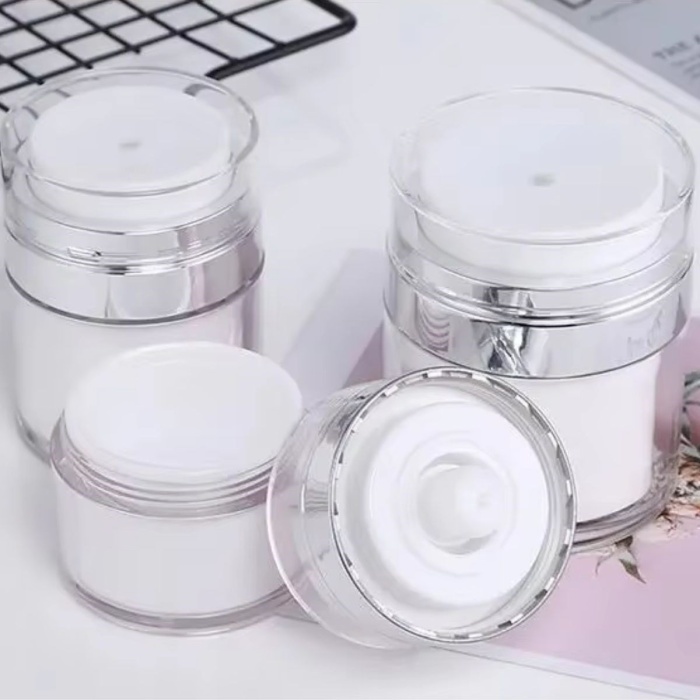 Hava Pompalı Doldurulabilir Vakumlu Krem,Fondoten Sıvı Kozmetik Ürün Şişesi (5343)