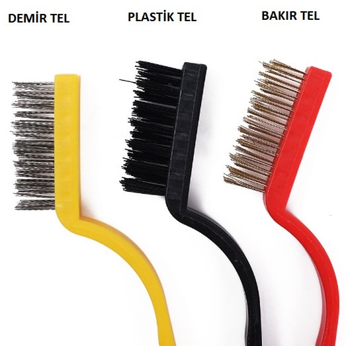 3 Parça Tel Fırça Detaylı Temizlik Seti (5343)
