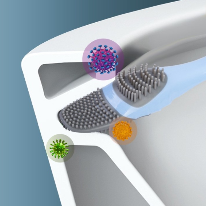 Ördek Tasarımlı Silikon Tuvalet ve İnce Detay Fırçası (5343)