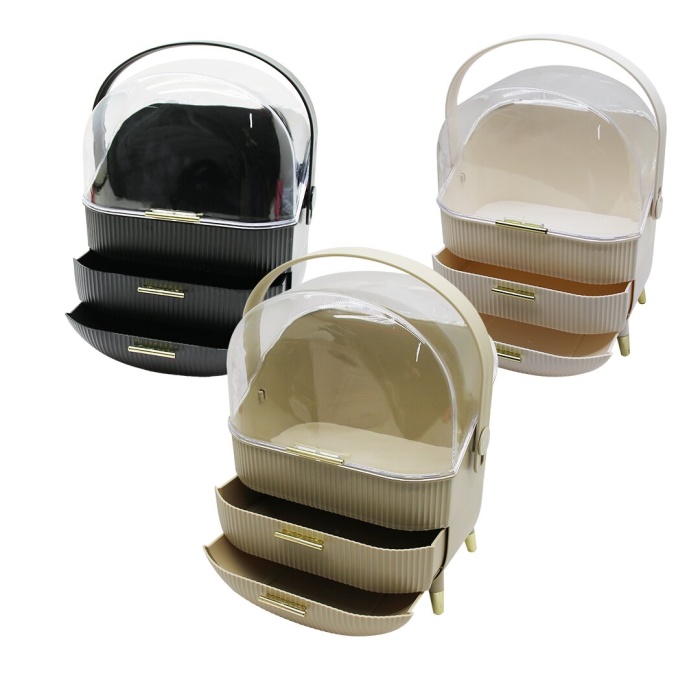 2 ÇEKMECELİ TAŞINABİLİR AYAKLI KOZMETİK ORGANİZER (5343)