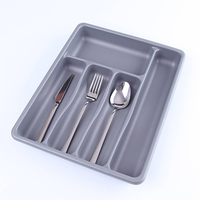 GRİ - 5 BÖLMELİ ÇEKMECE İÇİ KAŞIKLIK 36x29x5cm (5343)