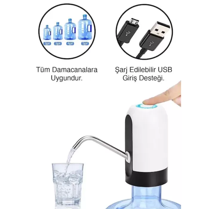 Elektrikli Şarjlı Damacana Su Pompası (5343)