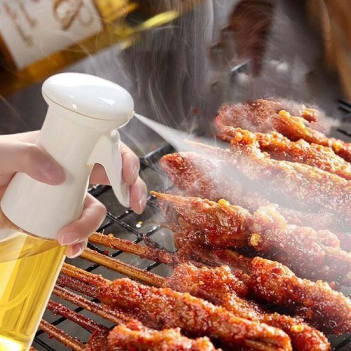 Çok Amaçlı Cam Şişe Püskürtmeli Dağıtıcı Yağdanlık Limonluk Sirke Sosluk Spreyi Beyaz (5343)