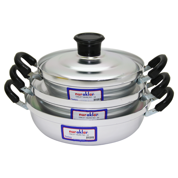 3LÜ ALÜMİNYUM OMLET SET NO-18-20-22 (5343)