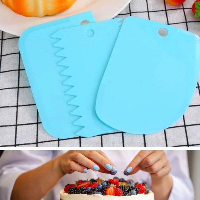 Pasta Hamur Şekillendirici Spatula Kesici Kazıyıcı Dekoratör Set (5343)