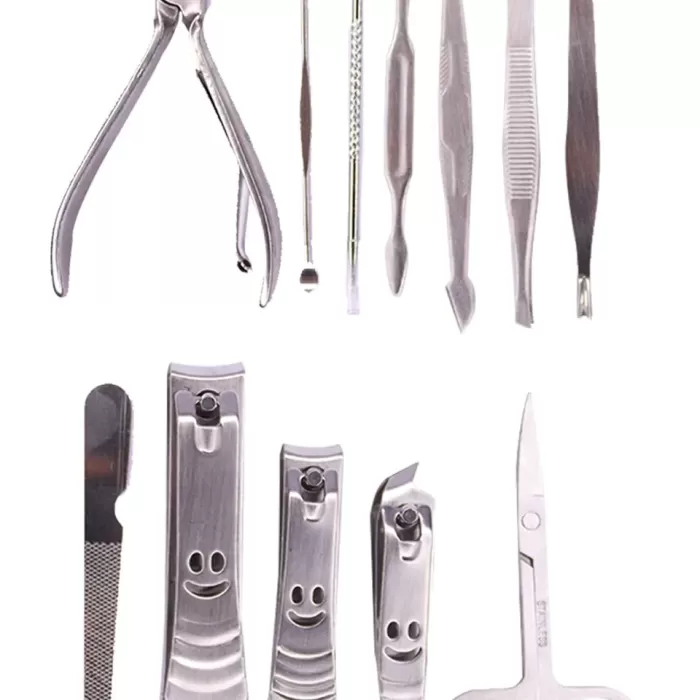 Tırnak Makası Tırnak Bakım Seti Deri Çantalı 12 Parça Set (5343)