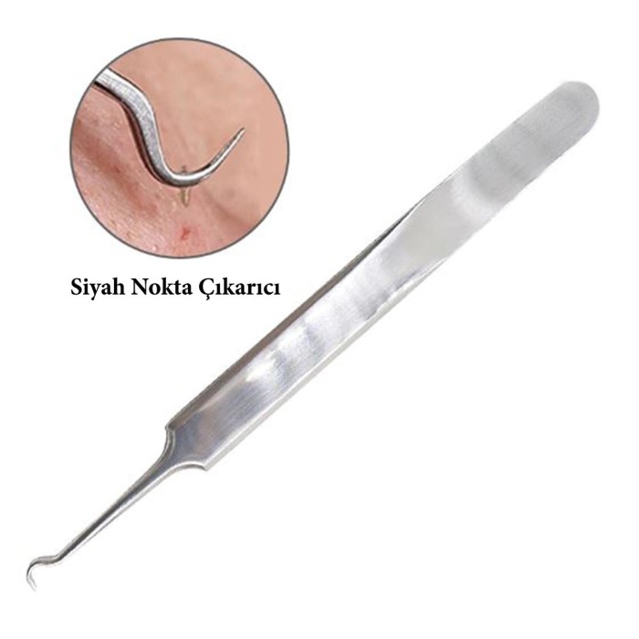 Paslanmaz Çelik Siyah Nokta Sivilce ve Akne Temizleyici Set 3'lü Kit (5343)