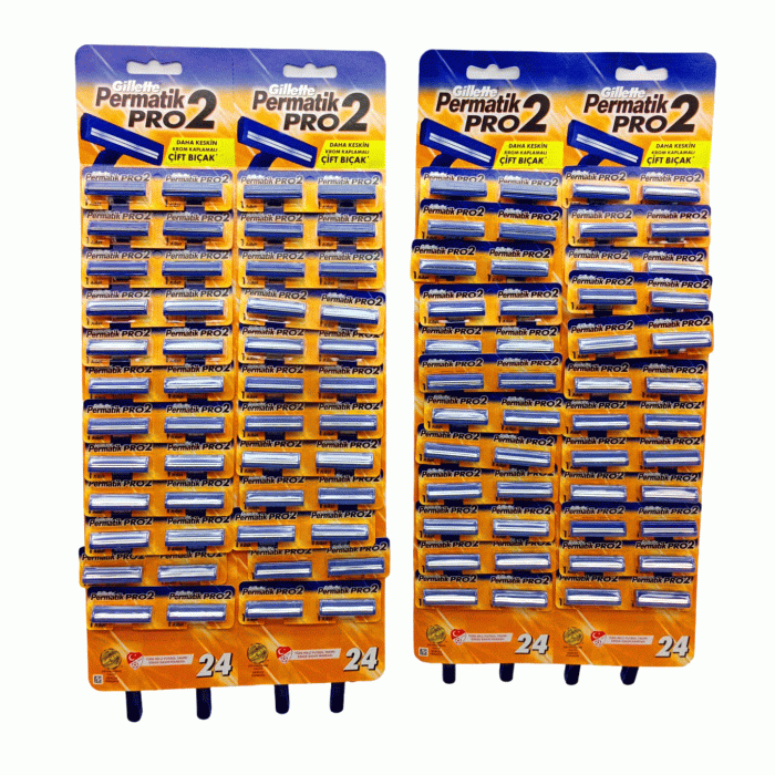 PERMATİK PRO 2 ÇİFT BIÇAKLI SAPLI JİLET 96 PARÇA (5343)