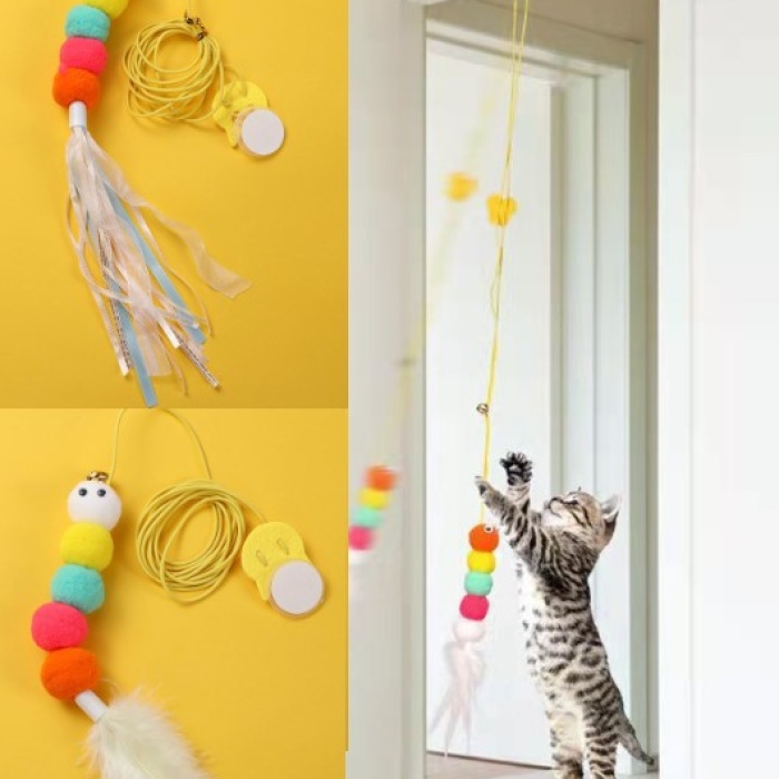 Elastik Kendinden Yapışkanlı Solucan Kedi Oltası (5343)