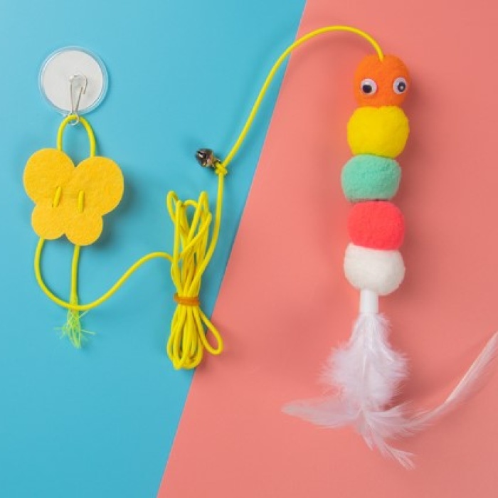 Elastik Kendinden Yapışkanlı Solucan Kedi Oltası (5343)