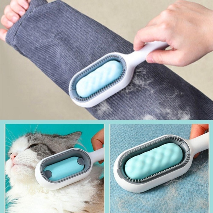 Evcil Hayvanlar İçin Çift Taraflı Pet Fırçası Nemli Tüy Tarama Tarağı (5343)